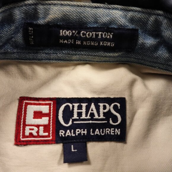 Chaps Ralph Lauren Flag Shirt Men’s Large Red White Blue Stars Stripes USA - Picture 2 of 11